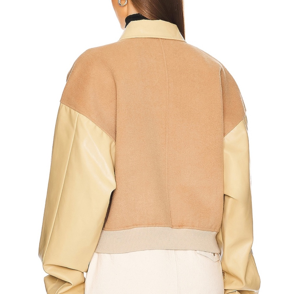 Helsa - Faux Leather & Wool Blend Bomber - Picture 2 of 8